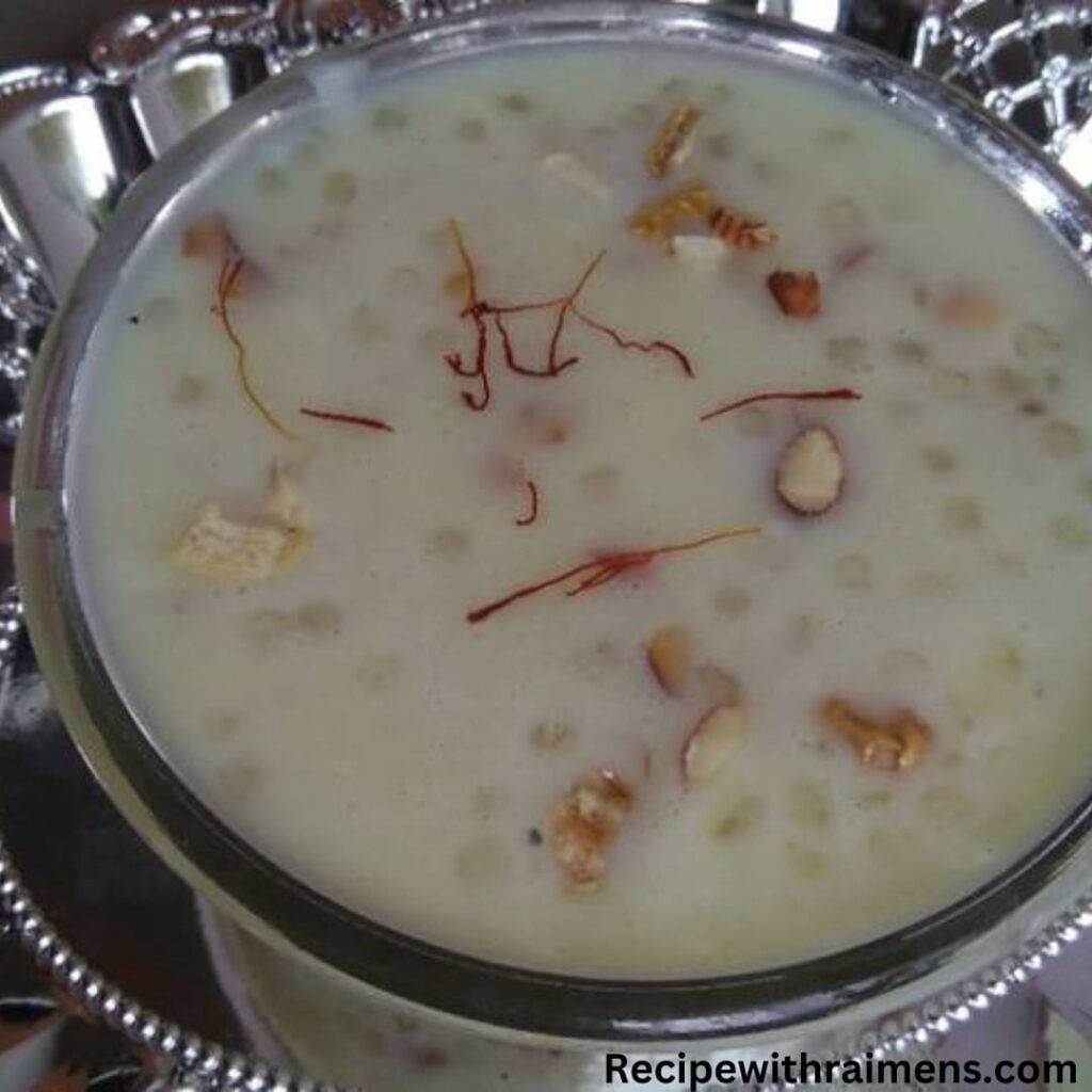 sabudana kheer recipe