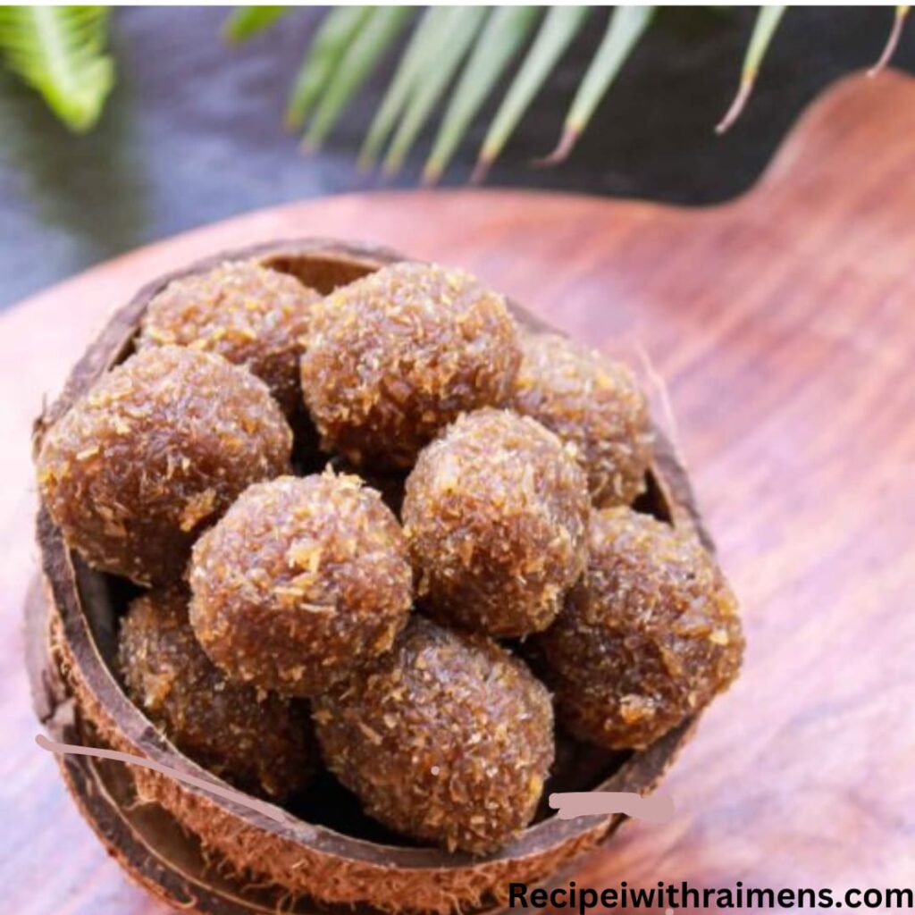 Coconut ladoo with jaggery