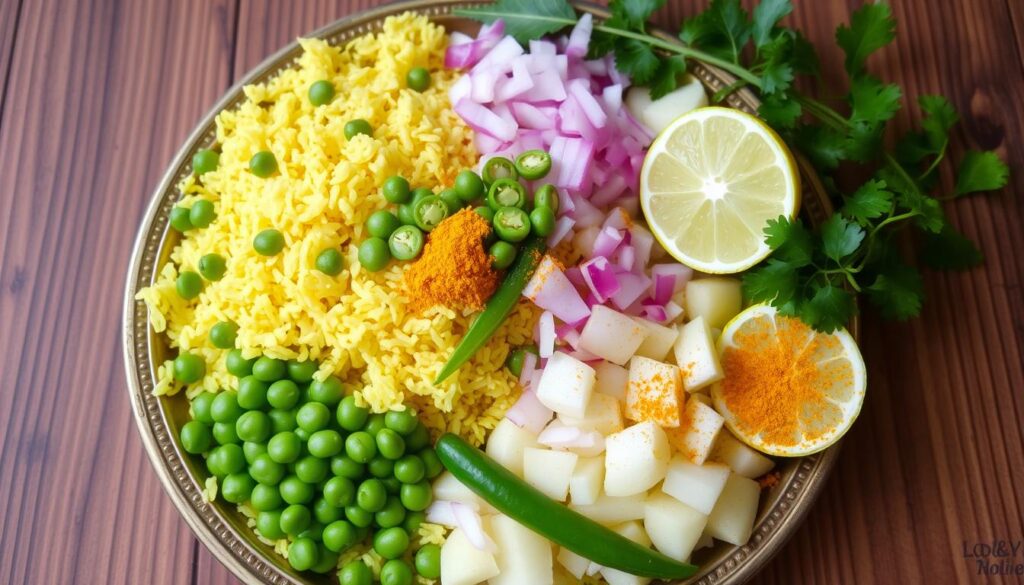 Green Peas Poha Recipe