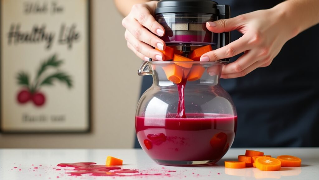 Homemade beetroot and carrot juice recipe