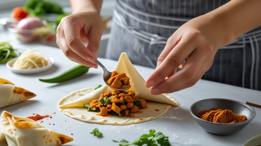 Quick 30-minute chowmein samosa for snacks