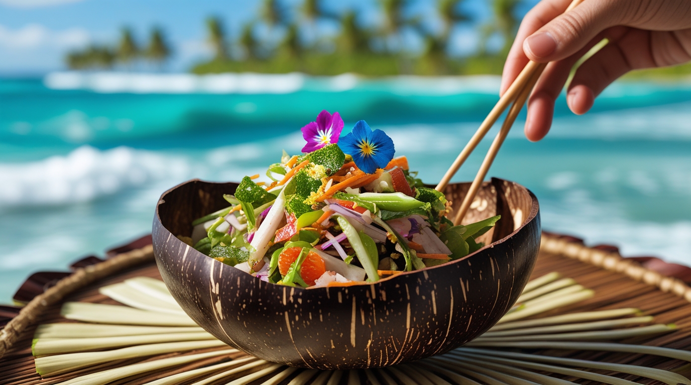 Thai mango salad recipe with peanuts