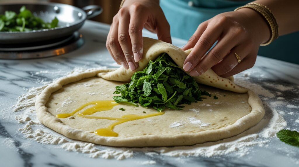 Punjabi-style Pudina Paratha recipe