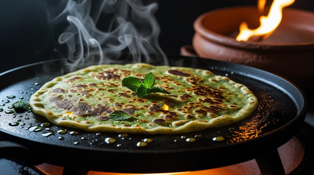 Punjabi-style Pudina Paratha recipe