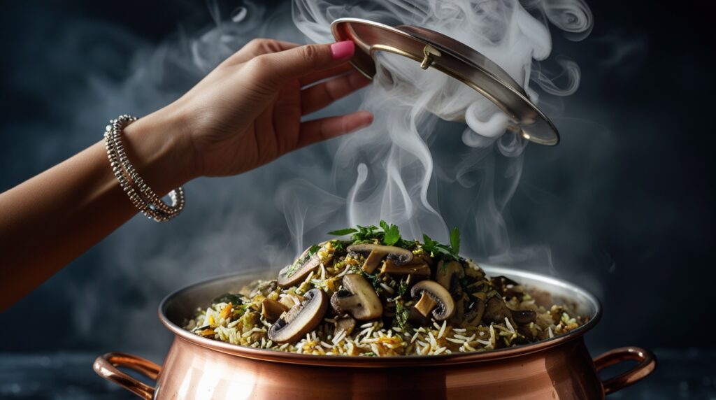 mushroom biryani recipe